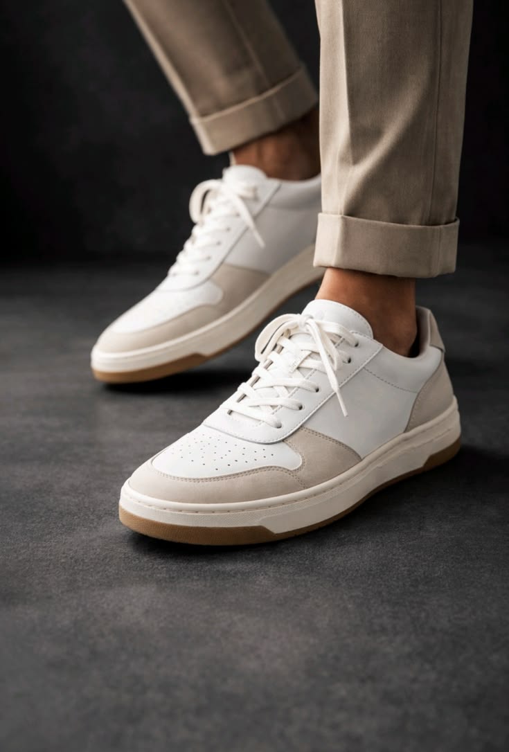 Men's White Casual Sneakers
