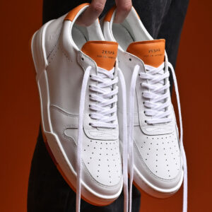 White Orange Casual Sneakers