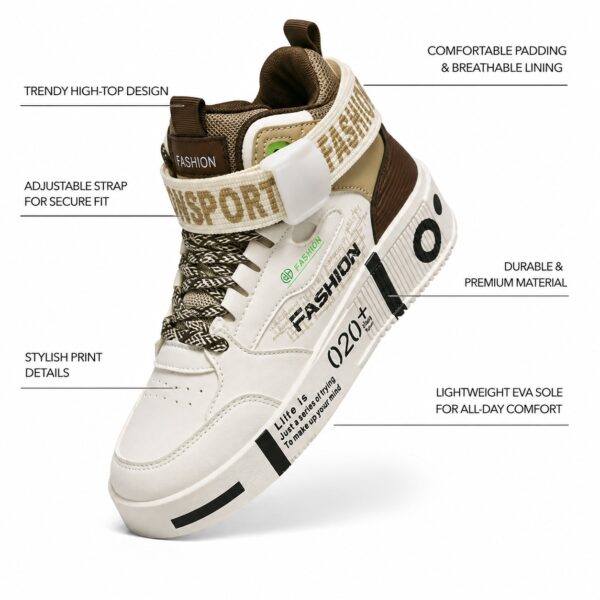 Men's White High Top Sneakers