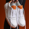 White Orange Casual Sneakers