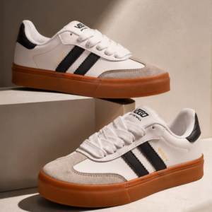 Men's White Black Casual Sneakers