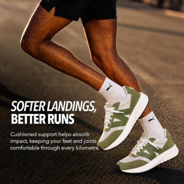 Men's Olive Green Running Sports Shoes