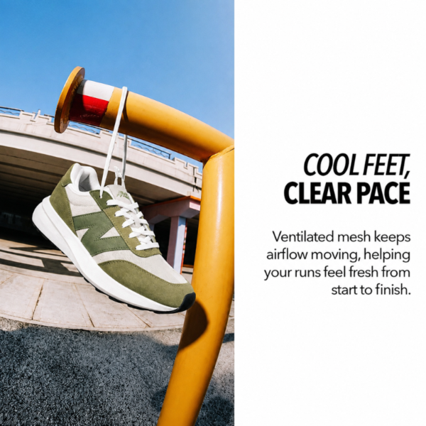 Men's Olive Green Running Sports Shoes