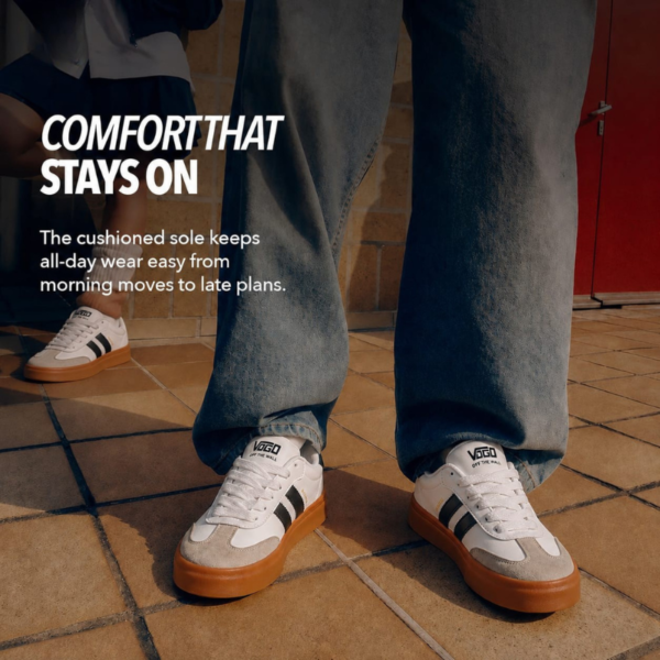 Men's White Black Casual Sneakers