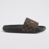 Men's Brown Checkered Slides