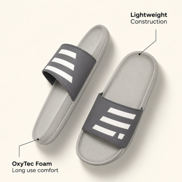 Men's Grey Slides