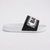 Men's Black White Slides