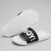 Men's Black White Slides